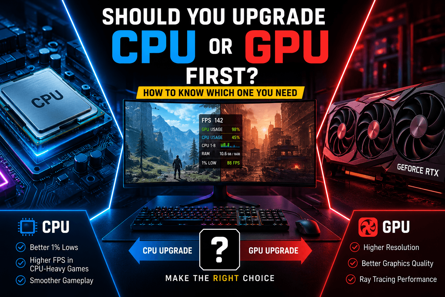 Should You Upgrade Your CPU or GPU First? How to Know Which One You Need